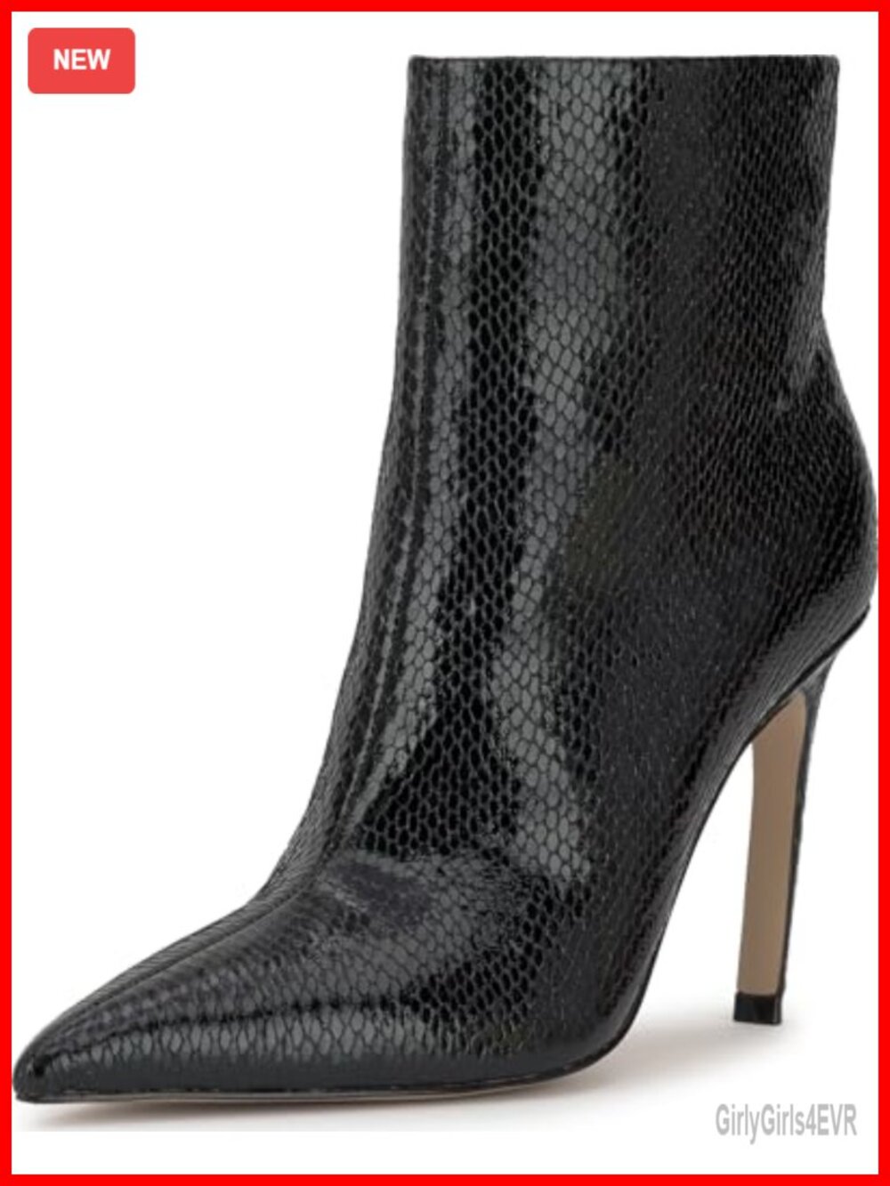 Faux Leather Pointed Toe Stiletto Ankle Bootie